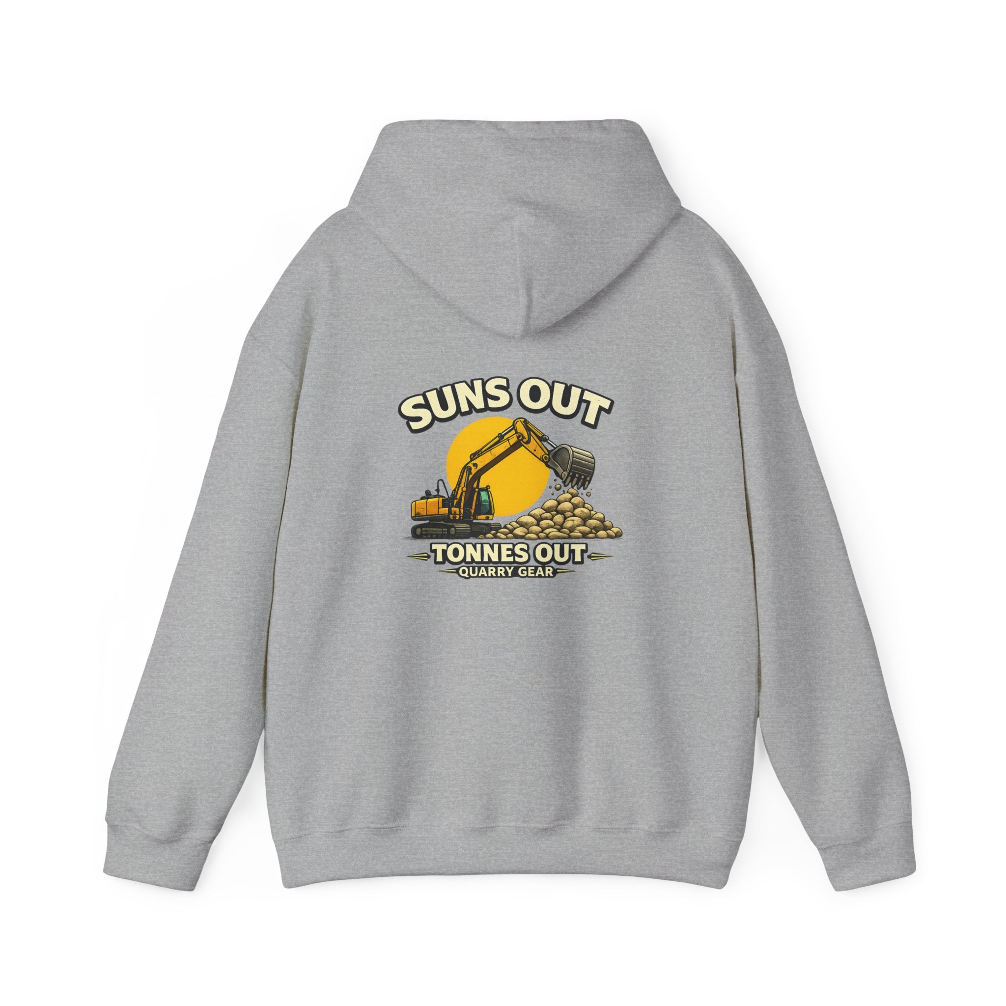 Suns out Tonnes Out Excavator Hoodie | Quarry Gear