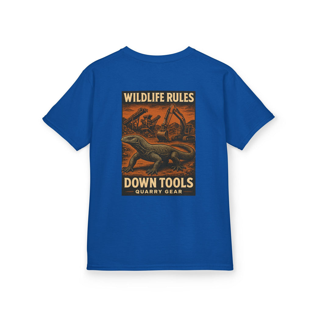 Wildlife Rules Down Tools Kids Tee | Quarry Gear