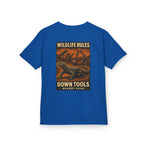 Wildlife Rules Down Tools Kids Tee | Quarry Gear