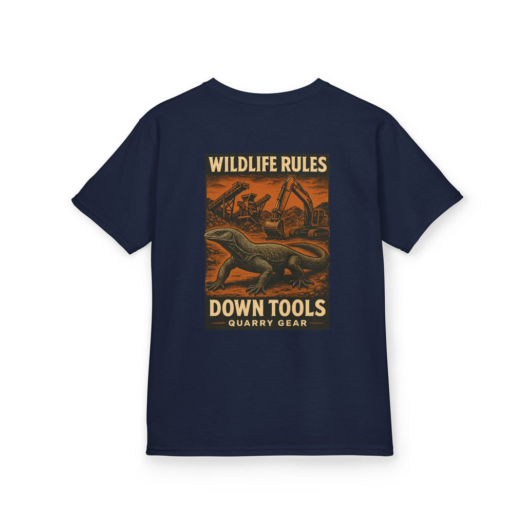 Wildlife Rules Down Tools Kids Tee | Quarry Gear