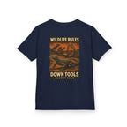 Wildlife Rules Down Tools Kids Tee | Quarry Gear