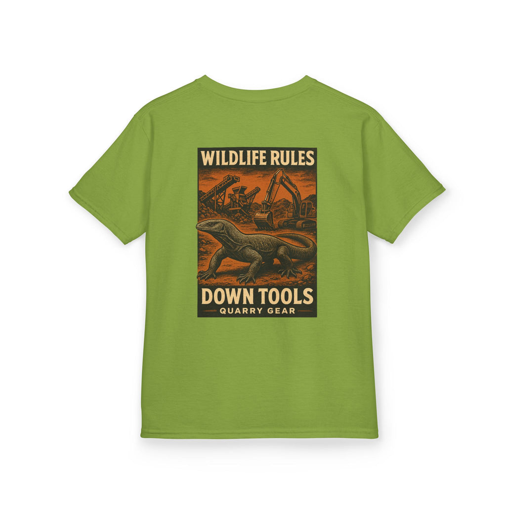 Wildlife Rules Down Tools Kids Tee | Quarry Gear