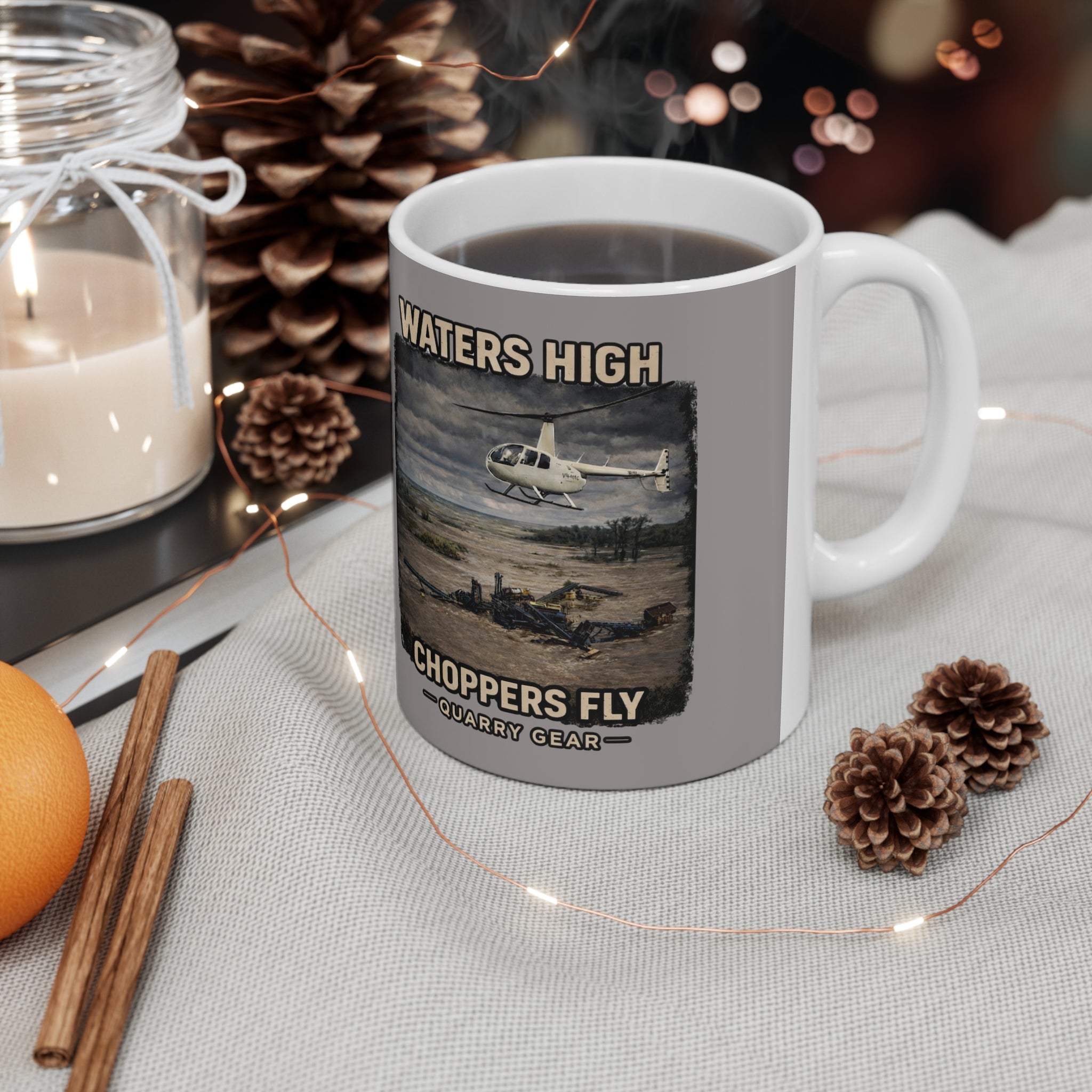 Choppers Fly Quarry Gear Coffee Mug