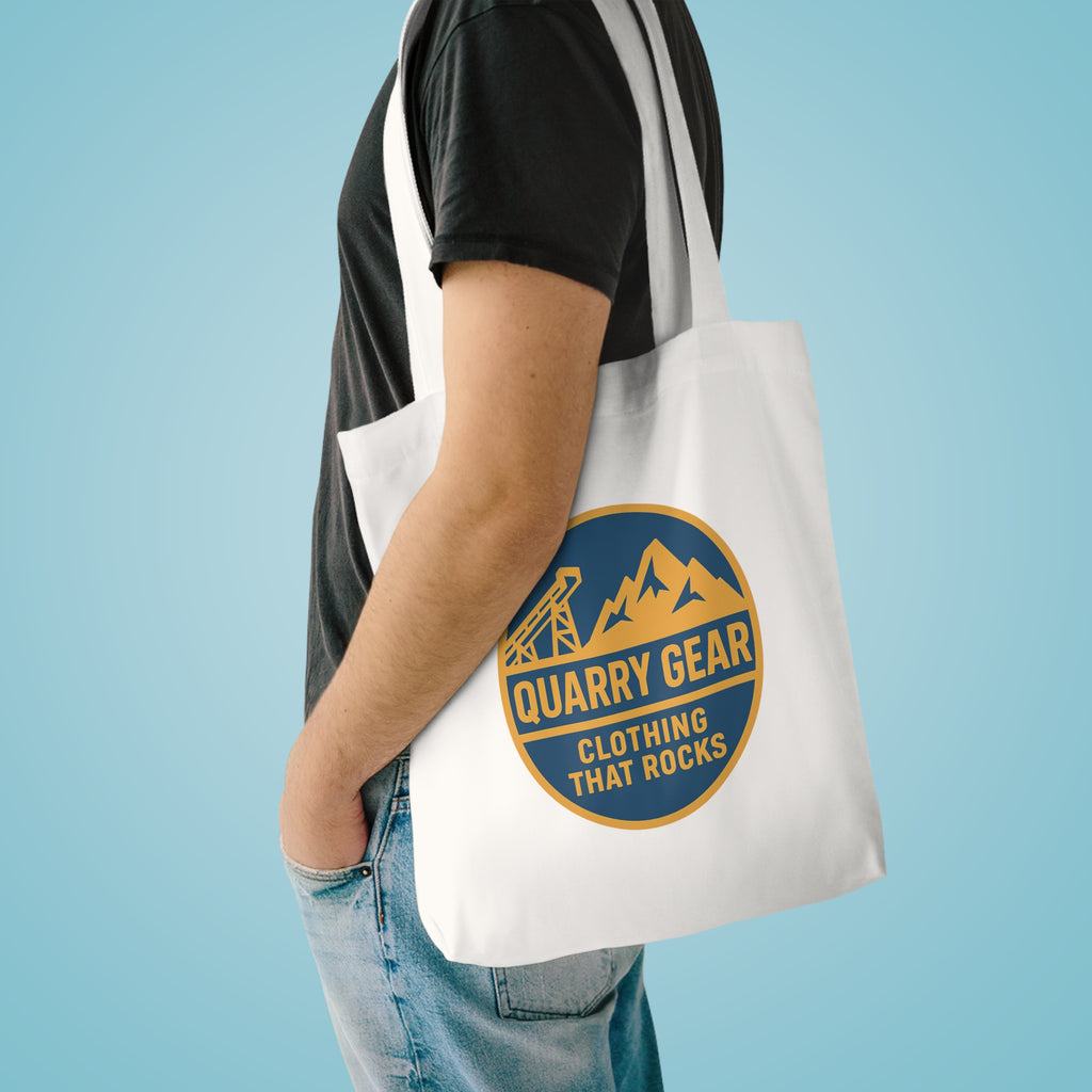 Quarry Gear logo tote bag | Hammering Rows vintage construction tote