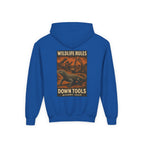 Wildlife Rules Down Tools Kids Hoodie | Quarry Gear