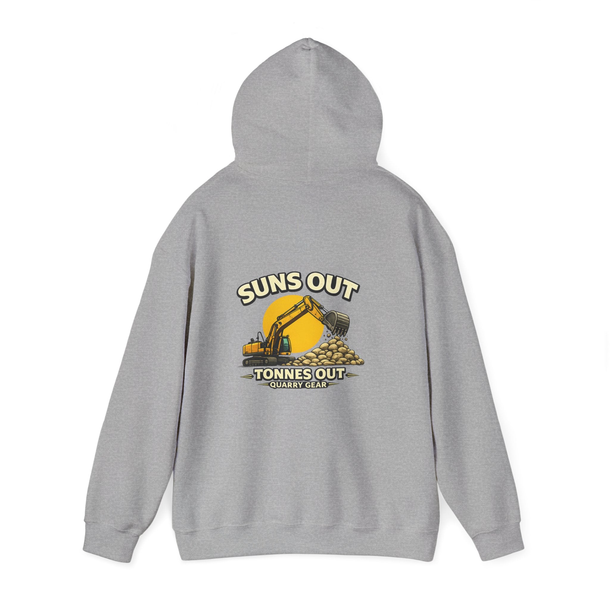 Suns out Tonnes Out Excavator Hoodie | Quarry Gear