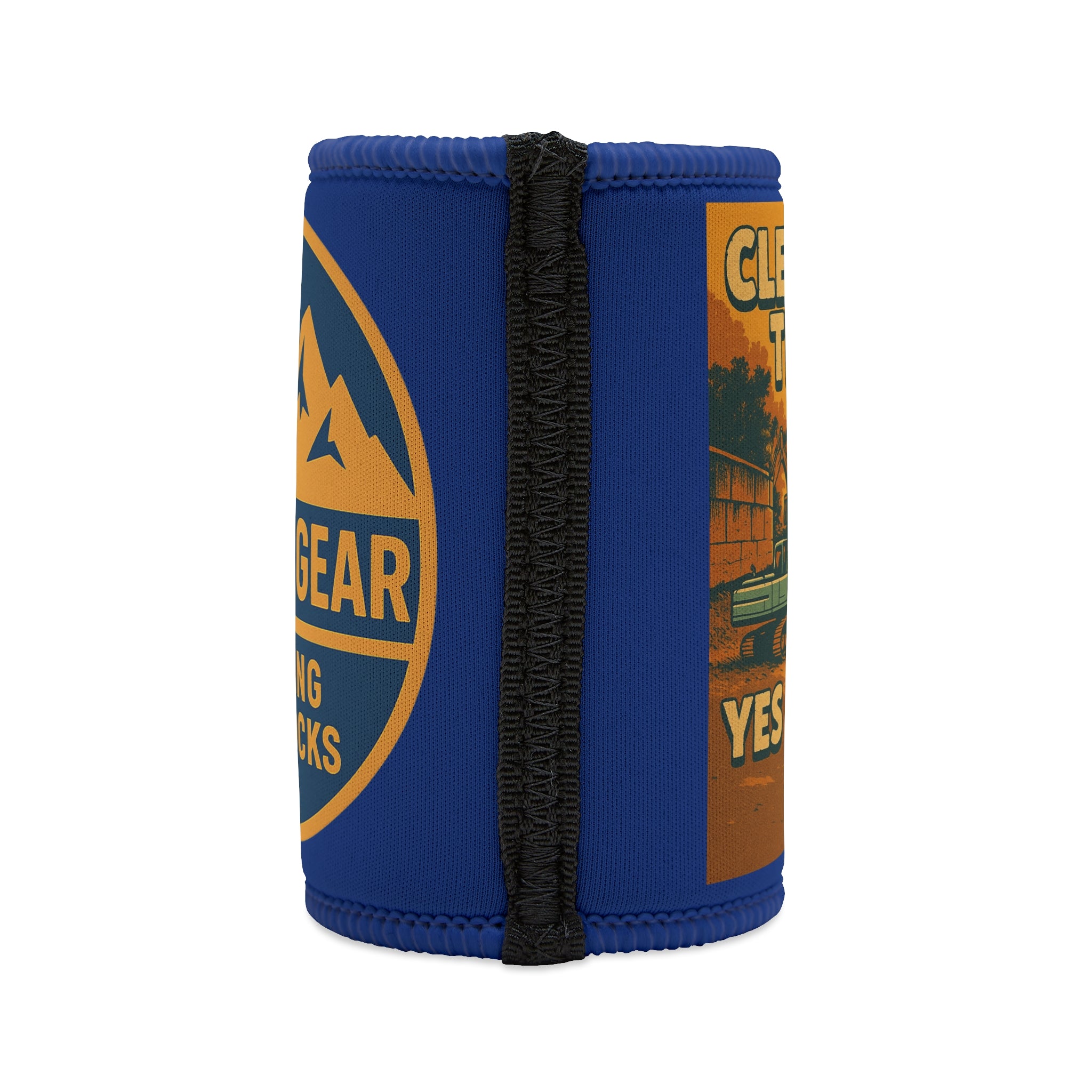 Clearing Trees Yes Please stubby cooler | Retro construction design