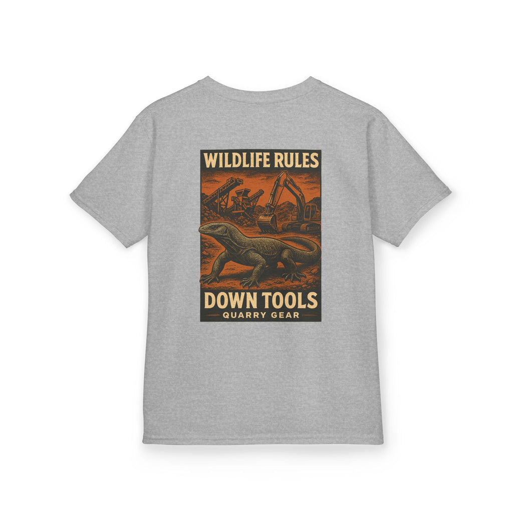 Wildlife Rules Down Tools Kids Tee | Quarry Gear