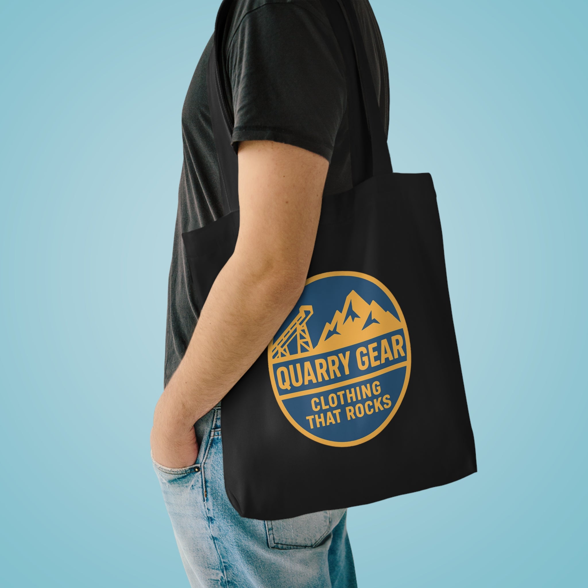 Quarry Gear logo tote bag | Hammering Rows vintage construction tote